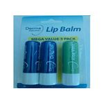 Derma Intensive+ Lip Balm Mega Value Pack of 3 Lip Balms (2 Original Lip Balm + 1 Aloe Vera Lip Balm)