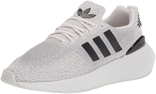 adidas Originals Womens Swift Run 22 Knit Logo Running Shoes Gray 8 Medium (B,M)