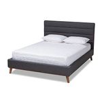 Baxton Studio Beds (Platform), Queen, Charcoal