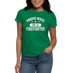 CafePress Proud Wife of A Firefighter Women's Dark T Shirt Womens Cotton T-Shirt