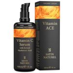 Vitamin C Serum for Face + Retinol + Hyaluronic Acid + Vitamin E 100ml - Anti Aging Face Serum for Women for Dark Spot, Smoothing Fine Lines and Wrinkles & Skin Brightening - Skincare by Satin Naturel