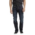 Silver Jeans Co. Men's Allan Classic Fit Straight Leg Jeans, Dark Wash Bbs491, 32W x 32L