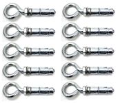 LOVELY® 6x75 MM Mild Steel Rawal Bolt Heavy Duty With Hook Eyelet Size- Set of 10