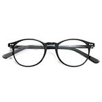 ZENOTTIC Vintage Women Men Fake Glasses Round Non-Prescription Glasses Small Eyeglasses Frames Clear Lens