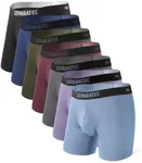 Separatec Dual Pouch Men's Underwear Soft Breathable Rayon Made from Bamboo Boxer Briefs Pouch Underwear for Men 7 Pack（XXL,Assorted Colors）