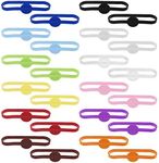 SING F LTD 24 Pcs Colorful Silicone Markers Glass Cup Wine Bottle Strip Tag Recognizer Reusable Glass Identifiers Charms 12 Colours