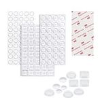 Vicloon 172pcs Self Adhesive Rubber Feet Transparent Bumper Pads,4 Size Transparent Silicone Pad, Clear Rubber Feet Clear Self Adhesive Rubber Bumpers Pads, Soft Door Bumpers Furniture Pad