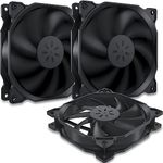 uphere 3-Pack PWM 4PIN Long Life Computer Case Fan 120mm Cooling Case Fan for Computer Cases Cooling,12BK4-3…