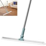 REDMART Magic Broom Floor Squeegee Wiper with Long Handle Adjustable 180 Degree Rotating mop Silicone Strips Stainless Steel Silicone Blade Floor Wiper for Home,Office, Shop,Bathroom,Tile Pet Hair