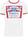 Budweiser Ringer Tee Shirt, X-large, X-Large