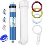 Huining Reverse Osmosis Membrane RO Membrane Housing Kit with 1/4 Quick Connector,Check valve,Water Pipe,Wrench Whole Set for Residential Household Hospital Water Filtration System (75GPD)