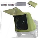 MICTUNING SUV Tailgate Tent, Car Camping Tent with Awning Shade, Car Roof Canopy and Poles, Green Waterproof Car Tent for Outdoor Travel Preferred, Universal Fit Most SUV