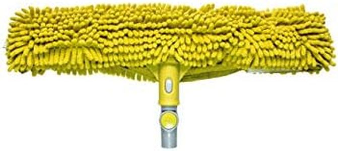 DocaPole 18” Window Scrubber for Large Windows | Chenille Microfiber Washer for Cleansing Glass Surface | Cleaner for Washing Glass | Cleaning Outdoor | Solar Panels | No Scratch | Efficient Scrubbing