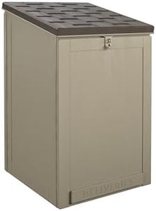 Cosco BoxGuard Outdoor Storage Box, Large Lockable Package Drop Box, 6.3 Cubic Feet, Weather-Resistant Design, Gray/Brown