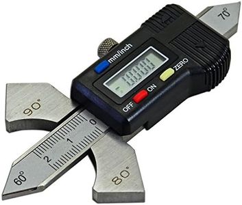 RIVERWELD Digital Readout Welding Gauge Weld Test Ulnar 4 Angle Display on Body: 60°, 70°, 80°, 90° Reading Inch, Metric, Inch Fractional Checks Weld Height Fillet Thickness Bevel Angle