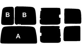 PSSC Pre Cut Rear Car Window Films for Renault Kangoo 1998 to 2015 05% Very Dark Limo Tint