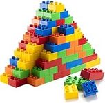 Prextex Building Blocks for Toddlers 1-3+ (150 Mega Blocks) Large Toy Blocks Compatible with Most Major Brands-Kids Toys Gift Set for All Ages (Boys & Girls)