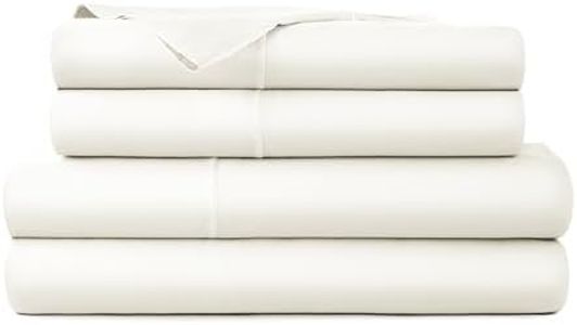 Whisper Organics, 100% Organic Cotton Sheets - 300 Thread Count Bed Sheets Set - Premium Quality Sheets - Deep Pocket Sheet Set - GOTS Certified, Natural (Cal King Size)