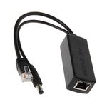 PARUHT Deluxe POE Splitter Active Power Over Ethernet Splitter 48V to 12V for POE Devices, Switches, IP Camera, IP Phone DEPOES1X, Black