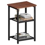 Lifewit Side End Table Nightstand Bedside Coffee Table Desk with Adjustable Feet, 3 Tier Storage Shelf Rack for Living Room Couch Sofa Bedroom Balcony Home Office, Sturdy and Easy to Assemble