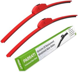 OEM QUALITY 22" + 22" PARRATI Premium All-Season Bright Red Windshield Wiper Blades (Set of 2)