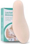 Warming Lactation Massager, Soft Breast Massager for Breastfeeding, 10 Modes Heat & Vibration Breastfeeding Essentials Massager for Clogged Ducts, Mastitis, Improve Milk ,