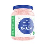 VED TATVA Organic Himalayan Pink Rock Salt Powder/Sendha/Sindhav Namak - 450g Jar, Unrefined & Natural, Used for Cooking, Baking, Sprinkling, Fermenting, Marinating
