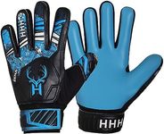 HHH Football Goalkeeper Gloves For Boys, Kids Children Youth Soccer Goalie Gloves with 4mm Latex Super Grip Palms Goalkeeping Gloves