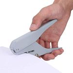 Hole Punch, 6 Sheets Capacity Mushroom Hole Shape Punch Handled One Hole Puncher for Loose-Leaf Pages Notebook Offices School Supplies(Gray)