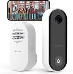 WUUK 2K Video Doorbell, Smart Wired Doorbell Camera with Chime, On-Device AI Facial Recognition, Personalized Greeting, No Monthly Fee, Night Vision, Human & Motion Detection, Compatible with Alexa