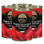 Casa De Campo Premium Italian Peeled Plum Tomatoes in Tomato Juice, 4 x 400 g