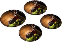 Stove Burner Covers Set of 4,8 Inches and 10 Inches,Gas Stove Burner Covers,Metal Stove Burner Cover Wine Country Style