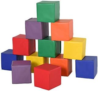 Soozier 12 Piece Foam Blocks, Soft Play Equipment for Kids, Climbing Toys for Toddlers, Safe Non-Toxic Play Structures for Preschooler Baby Learning Development