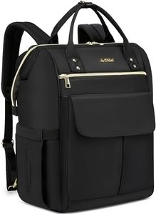Convertible Backpack for Women Men,School Backpacks for Teen Girls Boys,Large Wide Open Backpack with USB Charging Port, 17.3 Inch Work Laptop Backpack,Black,2321H-01
