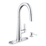 GROHE VELETTO 1.8 GPM SINGLE-HANDLE PULL-DOWN KITCHEN FAUCET, STARLIGHT CHROME