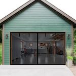 Garage Door Screen 10x9ft for 1 Car, Retractable Fiberglass Magnetic Screen Mesh Curtain, Heavy Duty Weighted Bottom, Easy Assembly &Pass, Hands Free Screen Doors for Garage Patio (Black, 10x9ft)