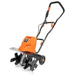 NEO-TEC 16 Inch 13.5 AMP Electric Corded Garden Tiller & Cultivator, Rototiller for Garden Tool, 8'' Tilling Depth Foldable Handle 6 Tines Tiller for Gardening