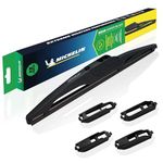 MICHELIN Rear Wiper Blade for Cars | Aerodynamic Windshield Wiper with Graphite + Teflon Coated Natural Rubber, UV-Resistant Body & Multi-Adaptor Fitment | Tested for 500,000 Wipe Cycles (1, 14 Inch)