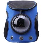 Emily Pets Backpack Carrier for Small Dog & Cat Space Capsule Pet Carrier Dog Hiking Backpack Airline Approved Travel Pet Carrier Blue
