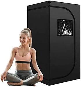 ZONEMEL Portable Sauna Tent, Full Size 1 Person Home Spa Tent for Relaxation Detox Therapy (Steamer Not Included- Black, 55.1"X31.5"X31.5")