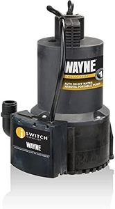 Wayne EEAUP250 1/4 HP Reinforced Thermoplastic Submersible Multi-Use Pump, 1, Black