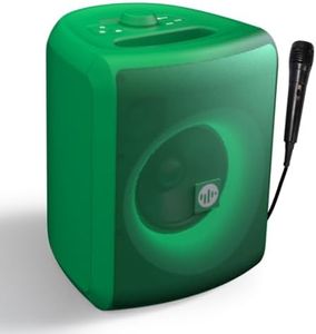 Stromberg - Chunk Portable Bluetooth Speaker, 25W Power, 14-Hour Playtime, Waterproof Dustproof - Microphone Included - Karaoke - Green