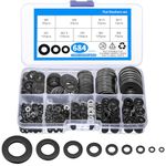 TOOINKCV 684 Pcs Flat Washers Assortment Set, Sealing Gasket Washers Kit, Metal Round Flat Lock Seals Spacer Washers, O Ring Washers Set for General Repair, M2 M2.5 M3 M4 M5 M6 M8 M10 M12