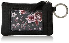 Vera Bradley Women's Iconic Performance Twill Zip ID Case, Black, One Size