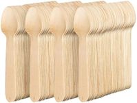 MATANA - 1000 Mini Wooden Ice Cream Dessert Spoons 14cm - Eco-Friendly Small Teaspoons, Alternative for Plastic Tableware, for Kids BBQ Picnic Birthday Party