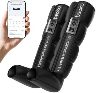 beoka Leg Massager for Circulation and Pain Relief, Cordless Air Compression Boots with 5 Modes 15 Intensities for Athletes Runners and Travelers, Leg Recovery System for Gift-M