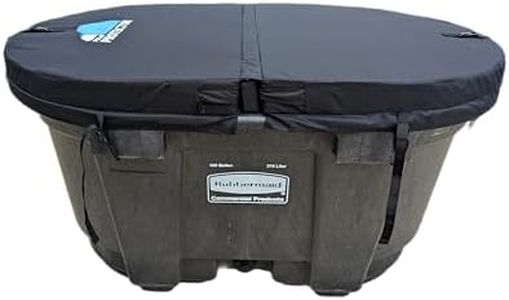 Polar Protector -100 Gallon Oval Stock Tank Hard Insulated Hot Tub Cover Ice Water Therapy Ice Bath Cover Cold Water Cover 100 Gallon Oval Stock Tank Waterproof Rip Proof Tough Keeps Tanks Clean