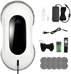 Window Cleaning Robot, 6000Pa Strong Suction with Dual Nozzle Auto Water Spray, AI Path Planning, Edge Detection & Fall Protection, Remote Control Window Washing Robot for Indoor Outdoor Glass Windows