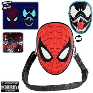 Marvel Spider-Man vs. Venom Glow-in-the-Dark Crossbody Purse - Entertainment Earth Exclusive, Red