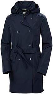 Helly-Hansen Women's Standard Welsey II Waterproof Breathable Trench Coat, 599 Navy, Large